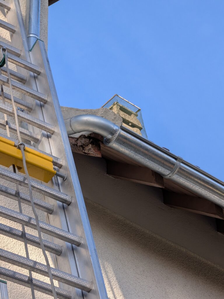 Chantier de zinguerie et gouttière en zinc (Yvelines)